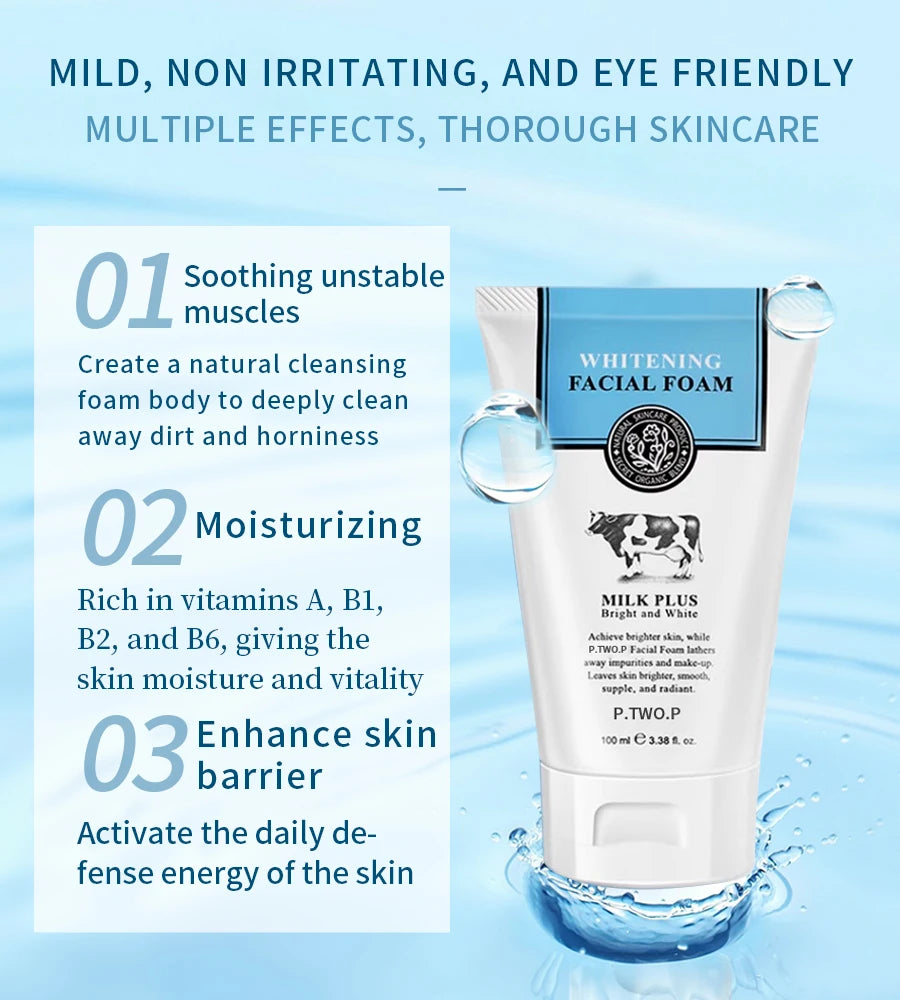 P.TWO.P Milk Whitening Facial Foam