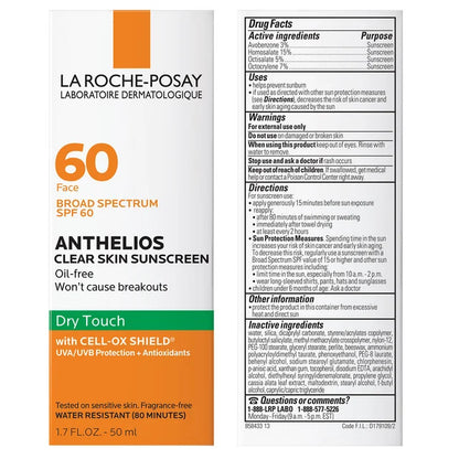 La Roche-Posay Clear Skin Sunscreen SPF 60