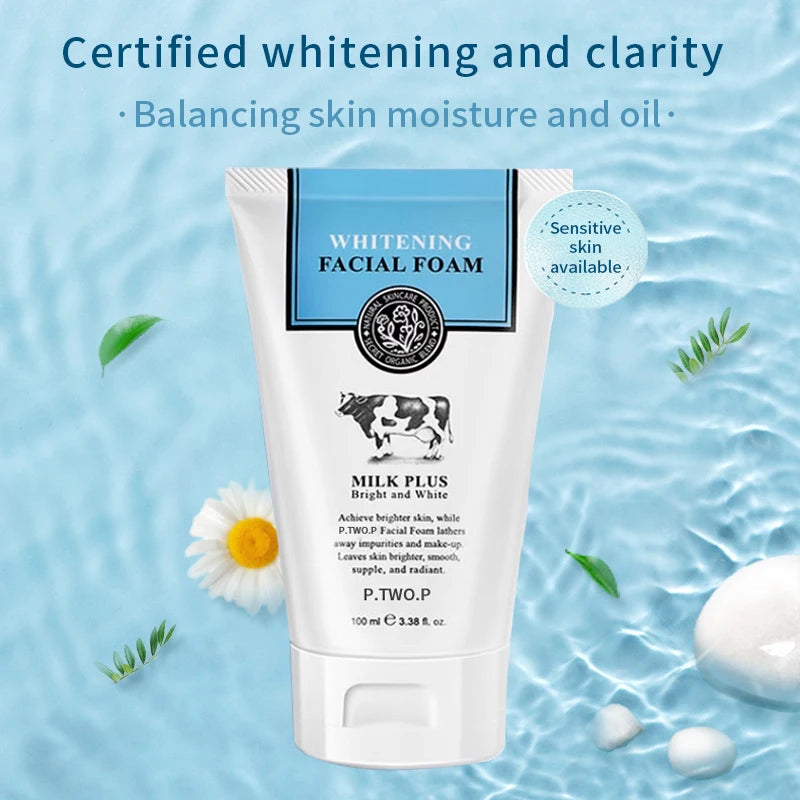 P.TWO.P Milk Whitening Facial Foam